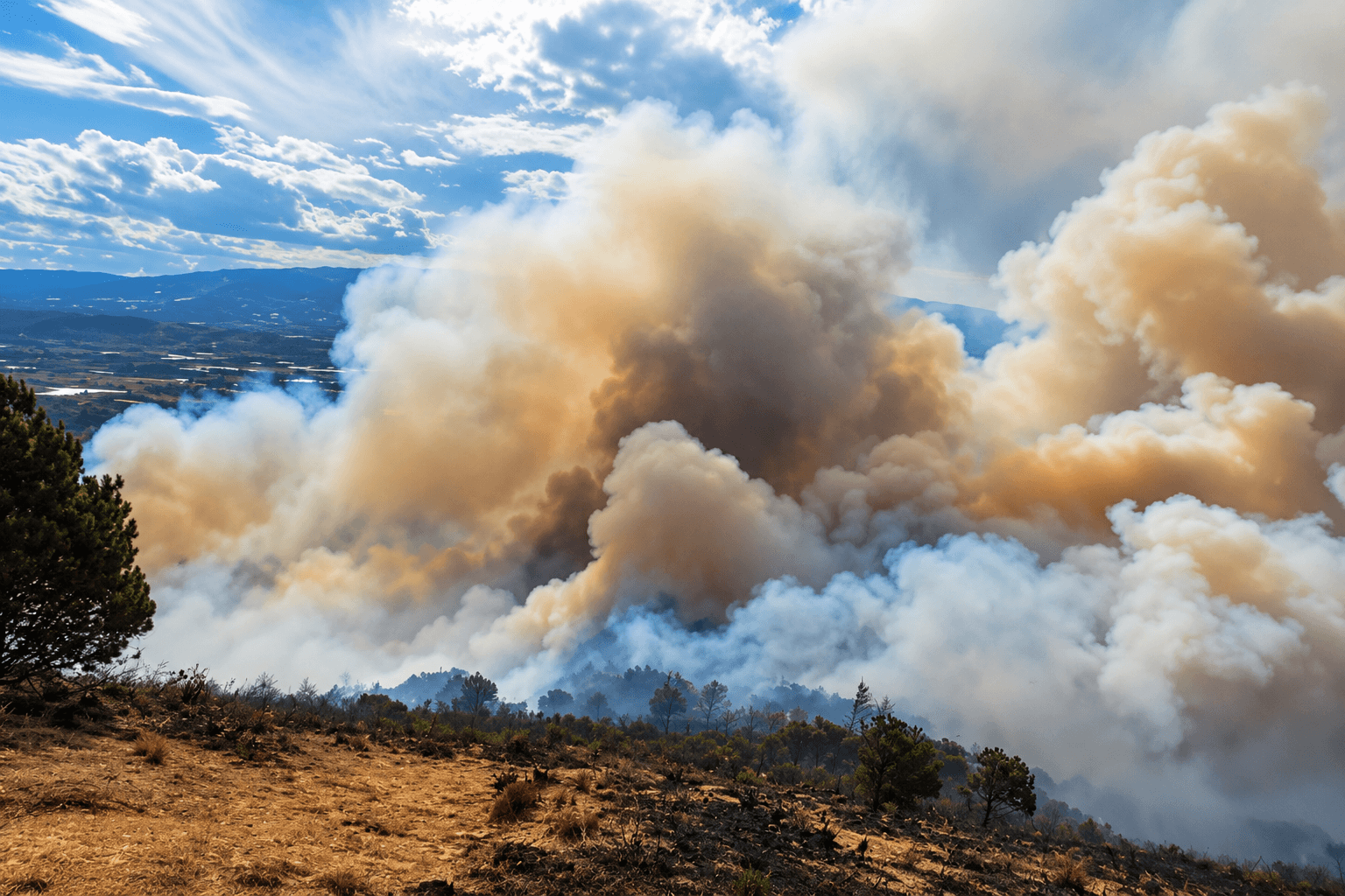 Incendio en Villa de Leyva sigue activo