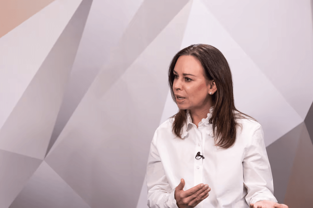 María Claudia Tarazona durante declaraciones sobre los mensajes que entregó a la Fiscalía por el magnicidio de Miguel Uribe Turbay.